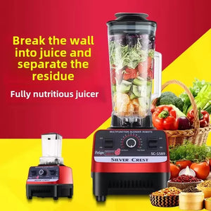Silver Crest blender with its packaging on a white background